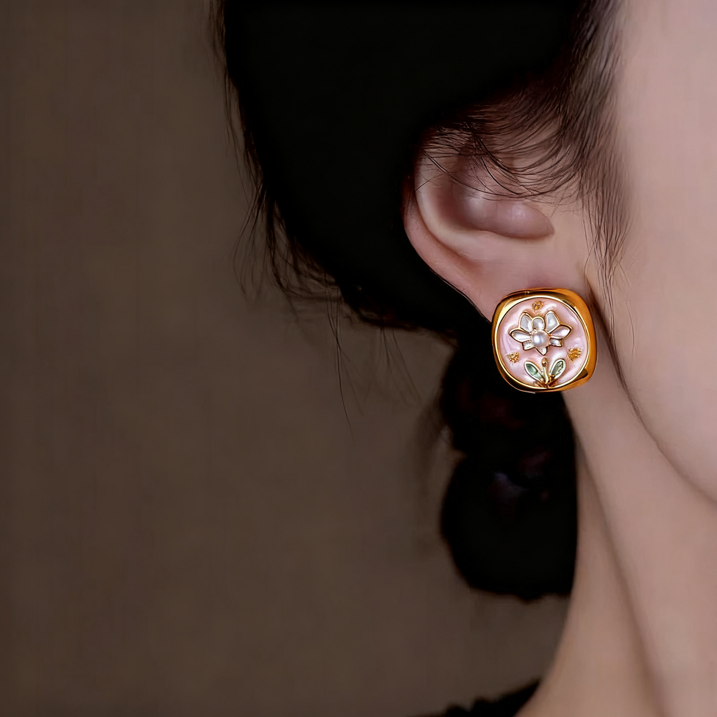14K Gold-Plated Luxury Baroque Pearl Stud Earrings