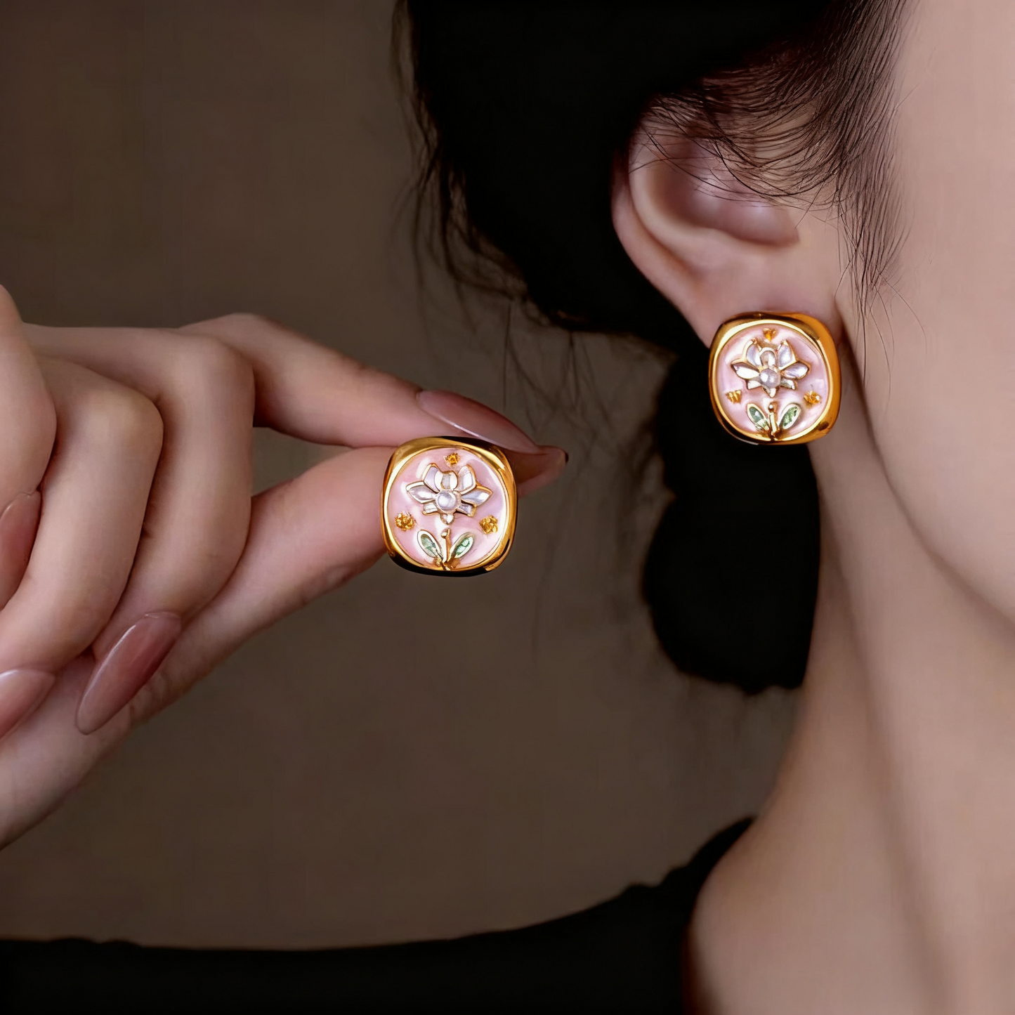 14K Gold-Plated Luxury Baroque Pearl Stud Earrings