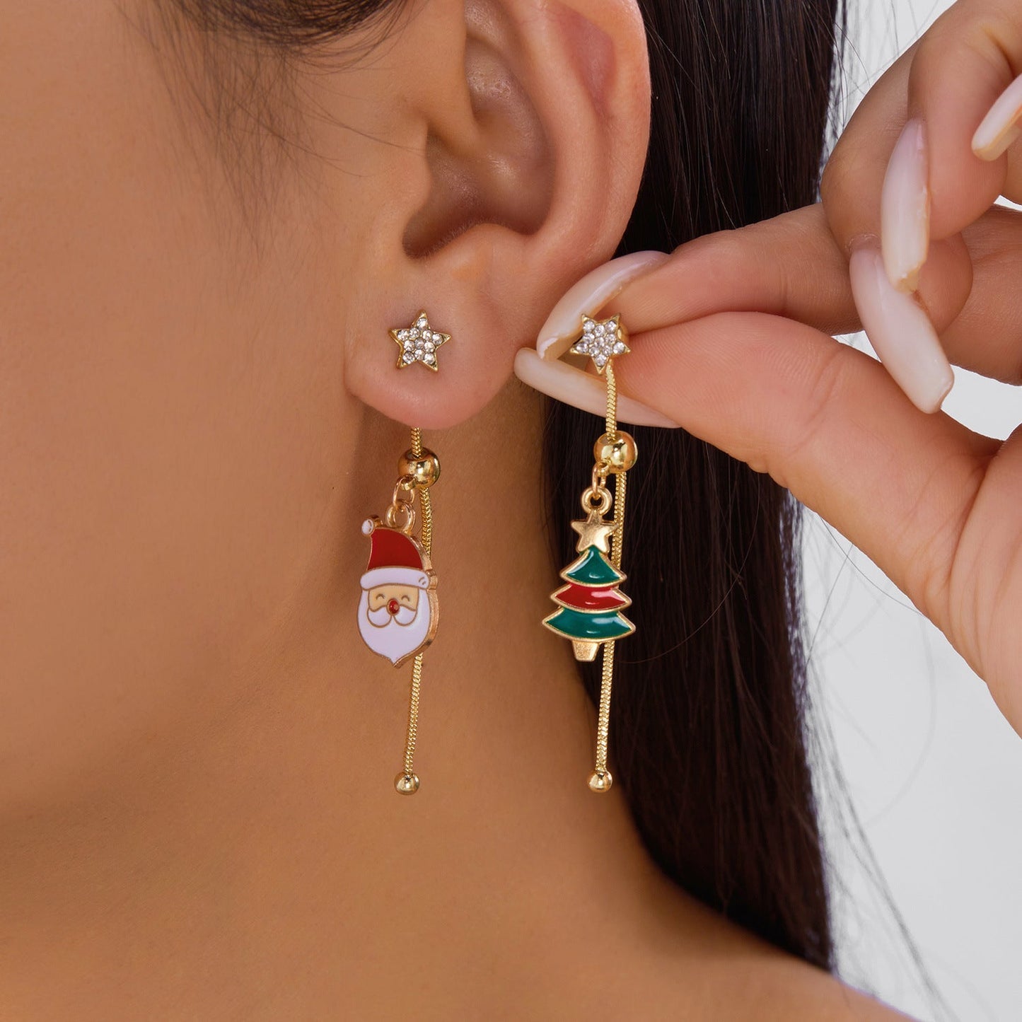 14K Gold-Plated 2025 Christmas Earrings