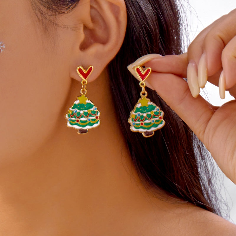14K Gold-Plated 2025 Christmas Earrings