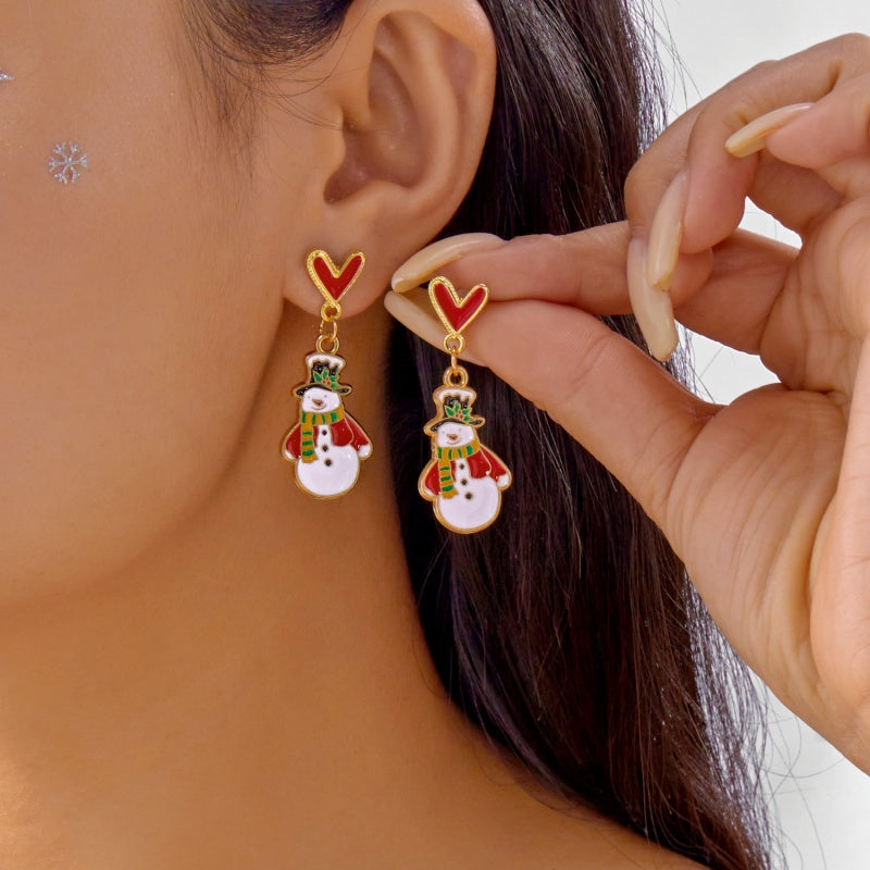 14K Gold-Plated 2025 Christmas Earrings