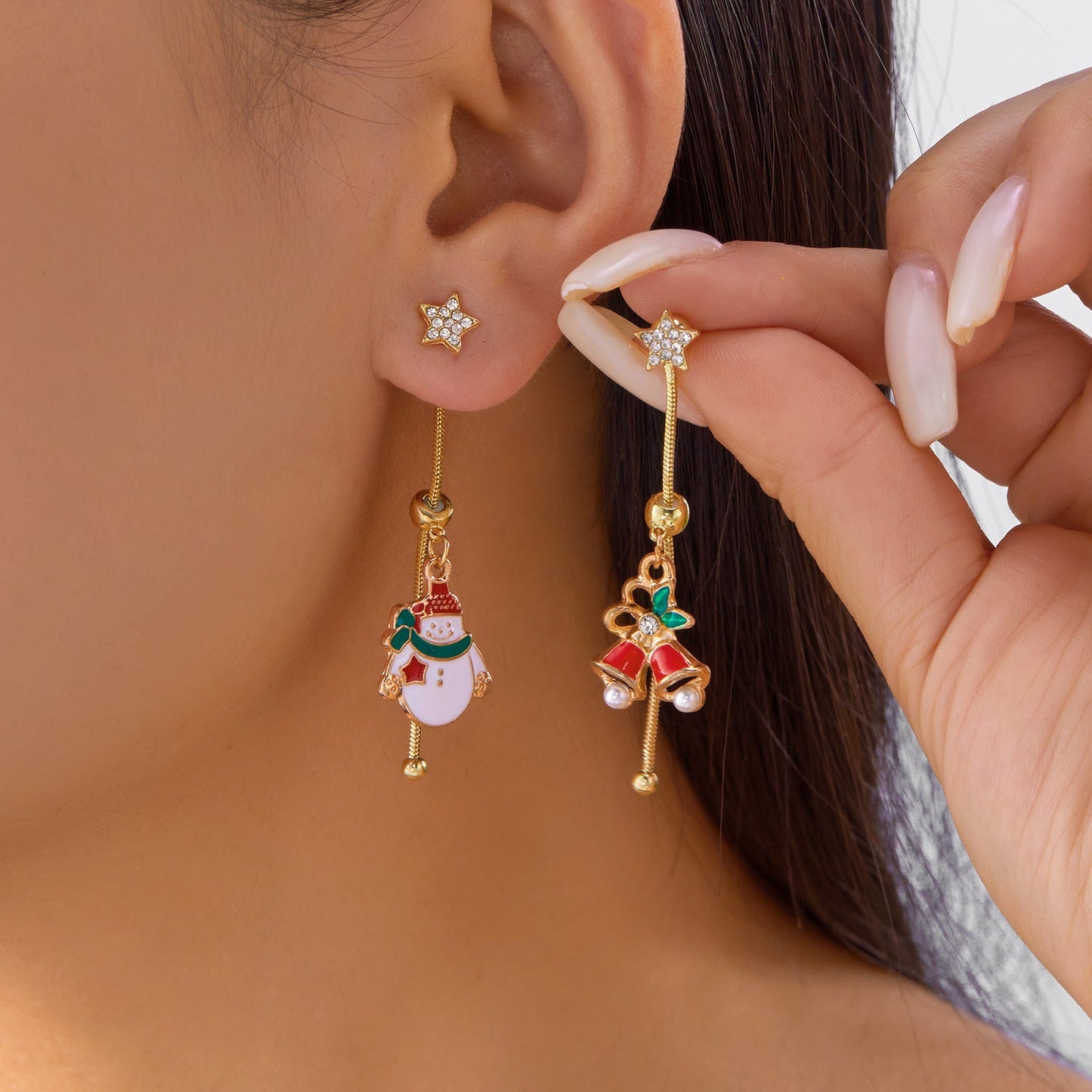 14K Gold-Plated 2025 Christmas Earrings