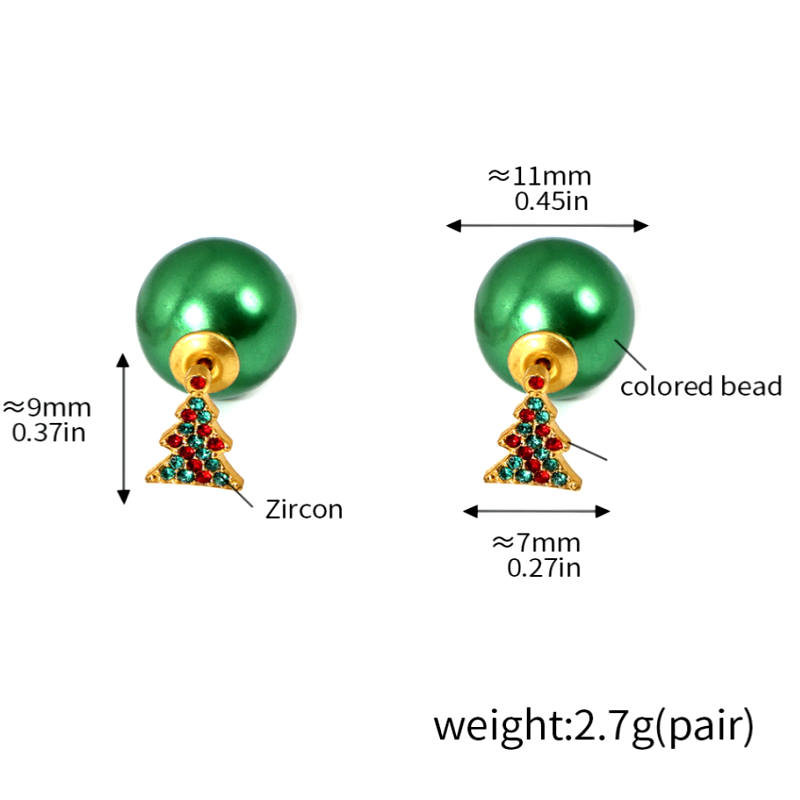 14K Gold-Plated 2025 Trendy Christmas Earrings