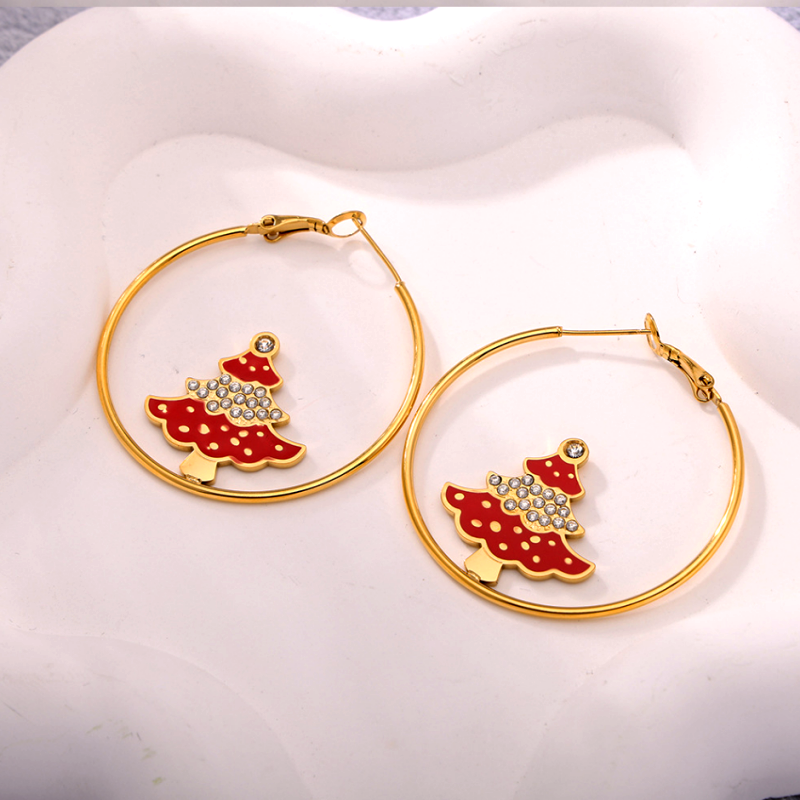 14K Gold-Plated 2025 Trendy Christmas Earrings