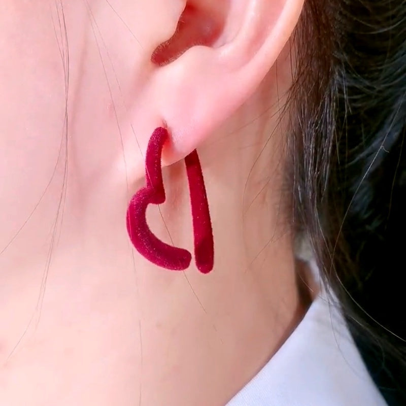 14K Gold-Plated 2025 Trendy Christmas Heart Earrings