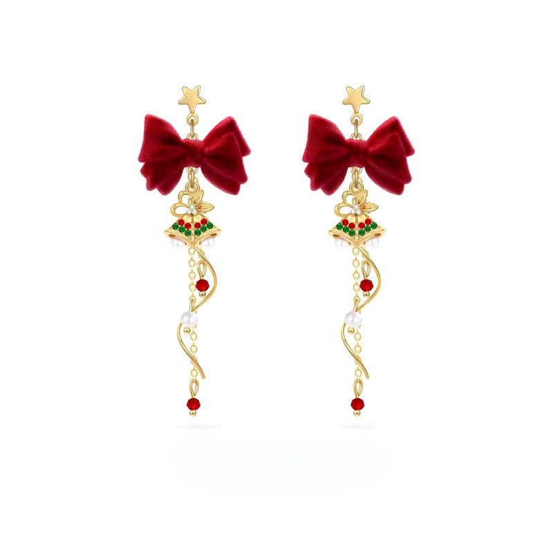 14K Gold-Plated Christmas Gift Bell Earrings