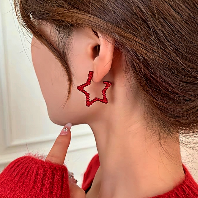 14K Gold-Plated Christmas Star Earrings