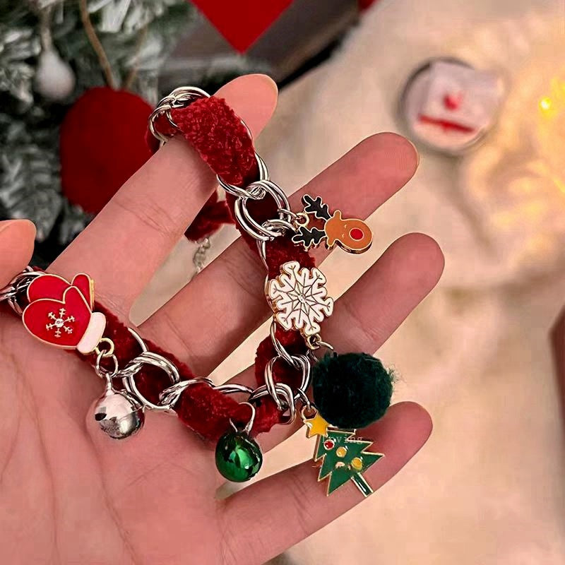 14K Gold-Plated Christmas Tree Pendant Choker