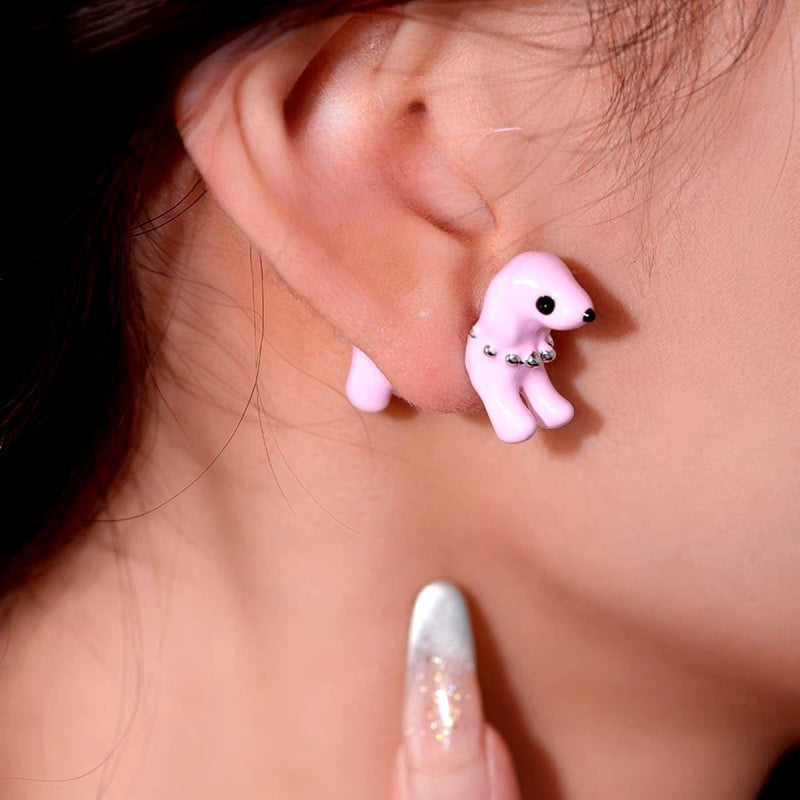14K Gold-Plated Cute Dog Earrings