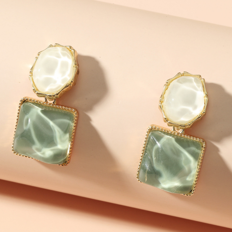 14K Gold-Plated Elegant Cat's Eye Stone Earrings