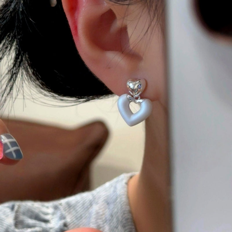 14K Gold-Plated Elegant Hollow Heart Earrings