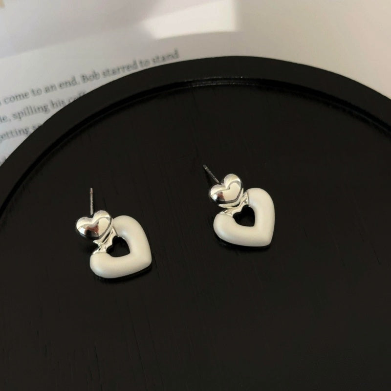 14K Gold-Plated Elegant Hollow Heart Earrings