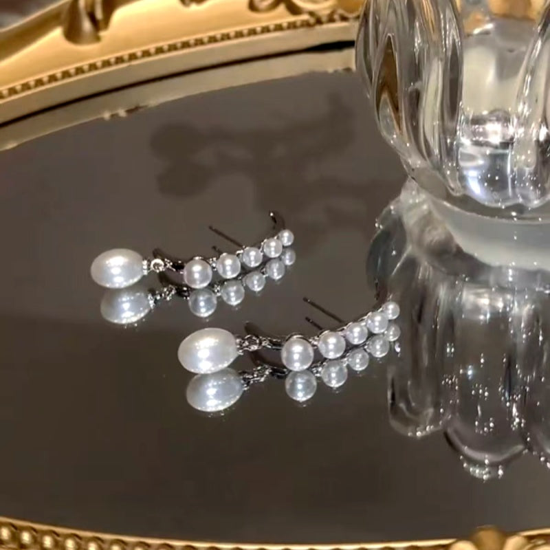 14K Gold-Plated Elegant Pearl Earrings