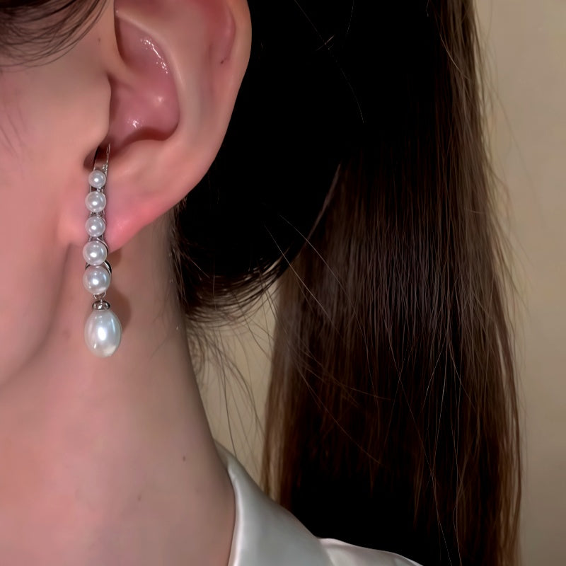 14K Gold-Plated Elegant Pearl Earrings