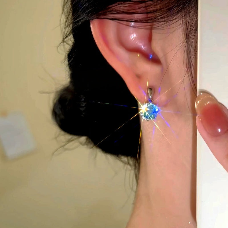 14K Gold-Plated Elegant Zircon Diamond Water Drop Earrings