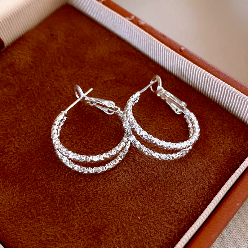 14K Gold-Plated Luxury Double-Layer Hoop Earrings