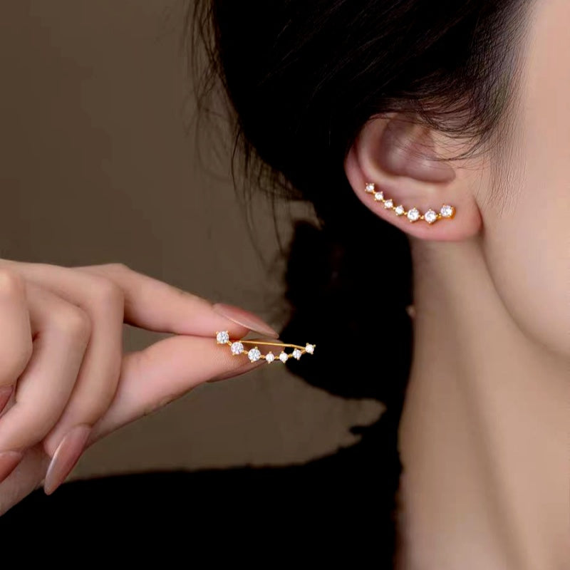 14K Gold-Plated Luxury Zircon Diamond Crawler