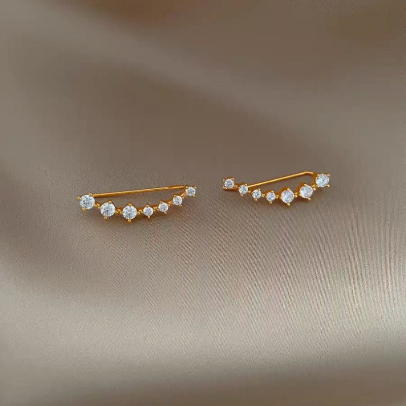 14K Gold-Plated Luxury Zircon Diamond Crawler