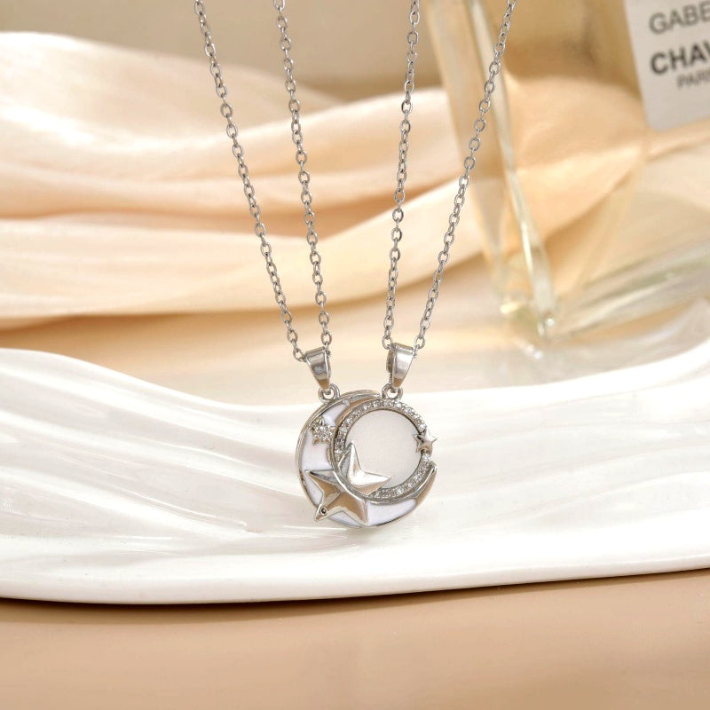 14K Gold-Plated Magnetic Couple And Best Friend Necklace