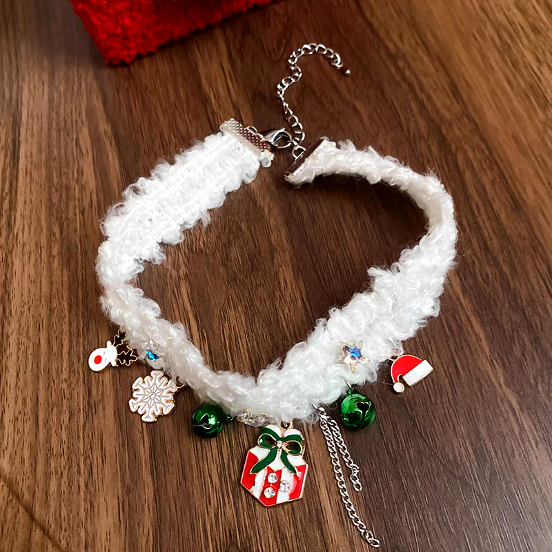 Christmas Series Christmas Tree Santa Claus And Gift Choker