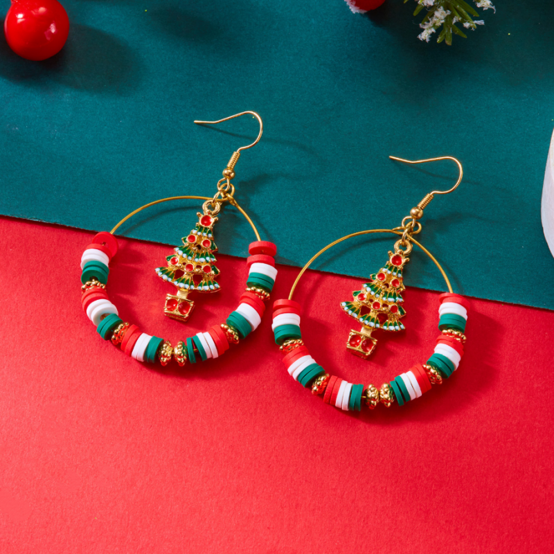 Silver Post 2025 Christmas Earrings