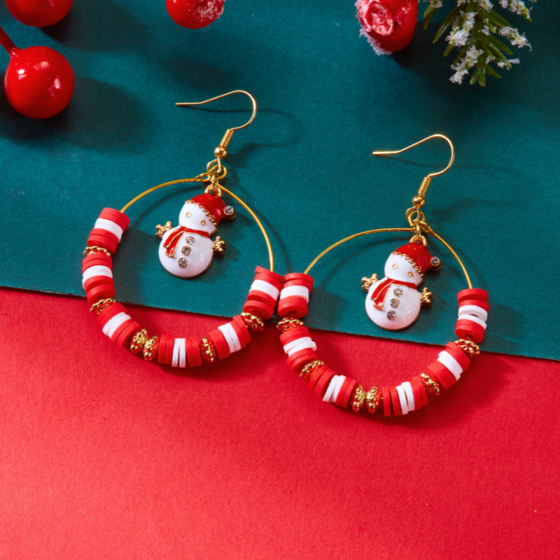 Silver Post 2025 Christmas Earrings