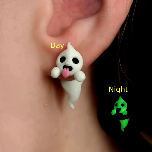 Silver Post Hot Selling Halloween Ghost Earrings