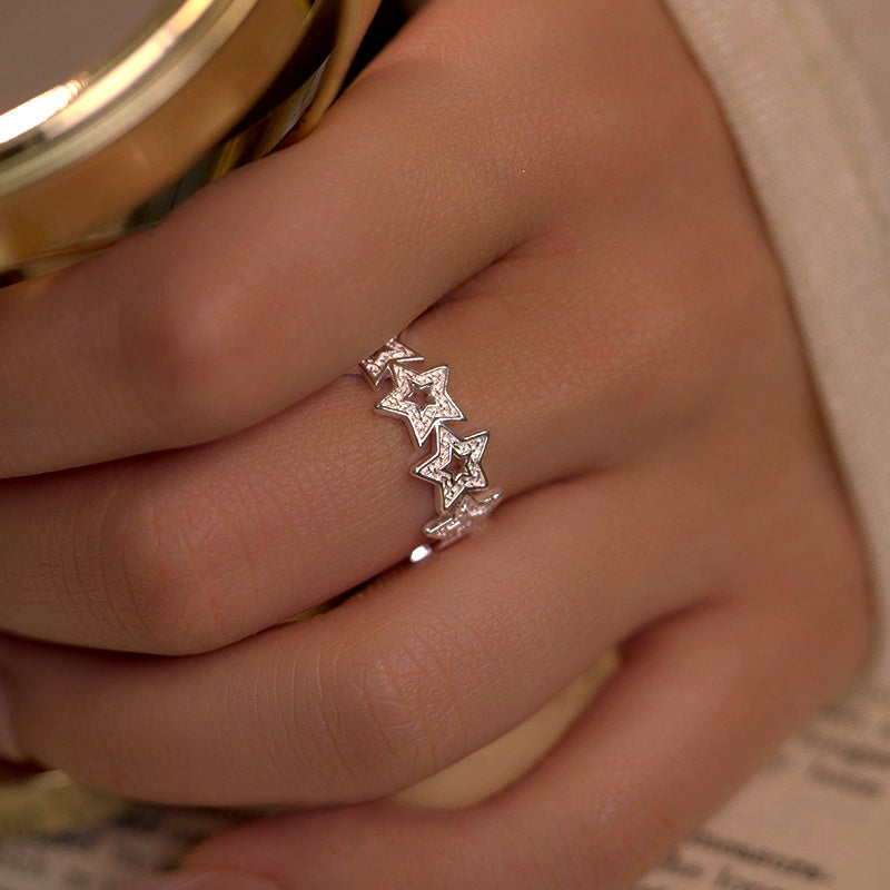 Sterling Silver Adjustable Star Rings