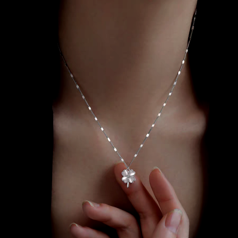 Sterling Silver Cat's Eye Stone Flower Necklace