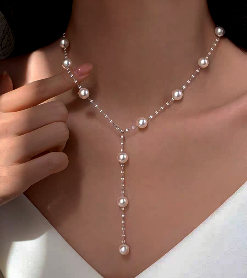 Sterling Silver Luxury Pearl Necklace