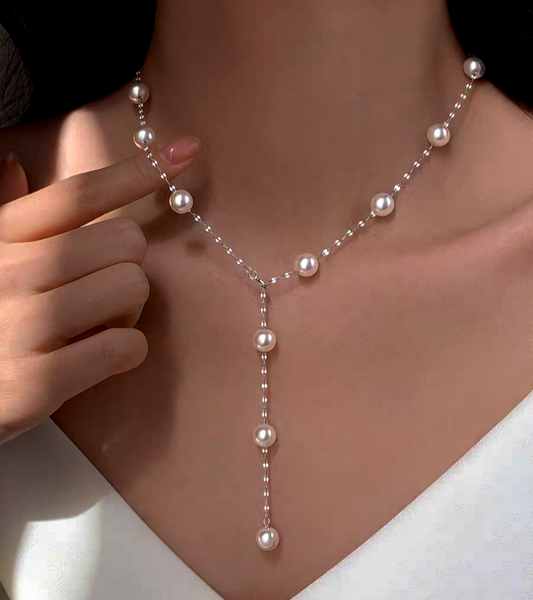 Sterling Silver Luxury Pearl Necklace