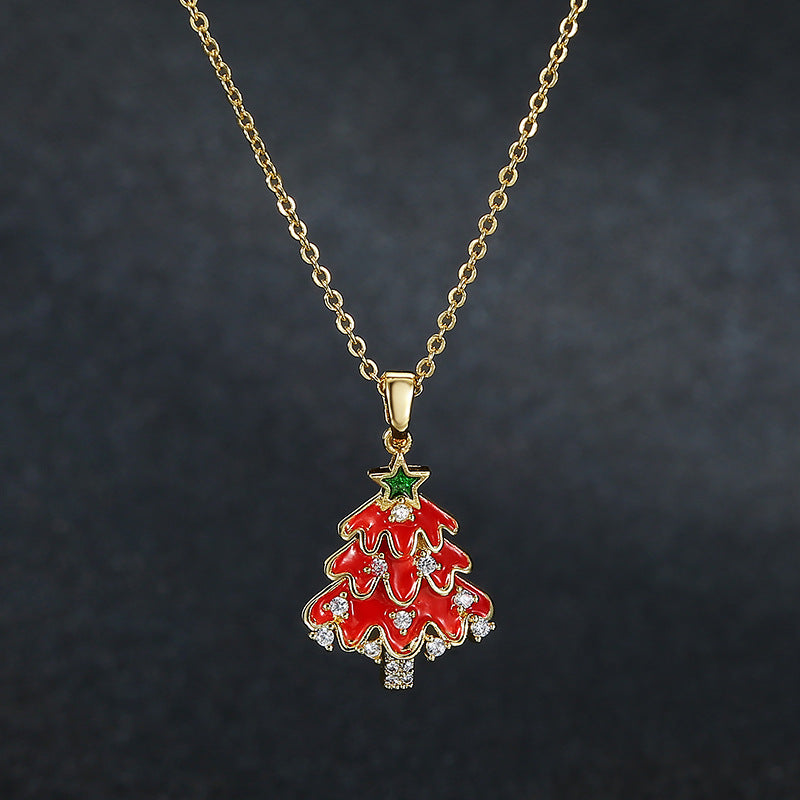 18K Gold Plated Luxury Christmas Tree Earrings