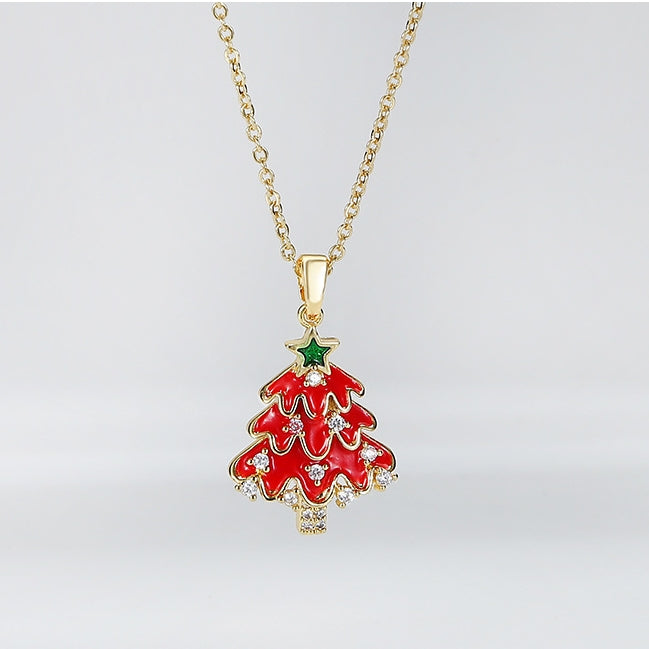 18K Gold Plated Luxury Christmas Tree Earrings