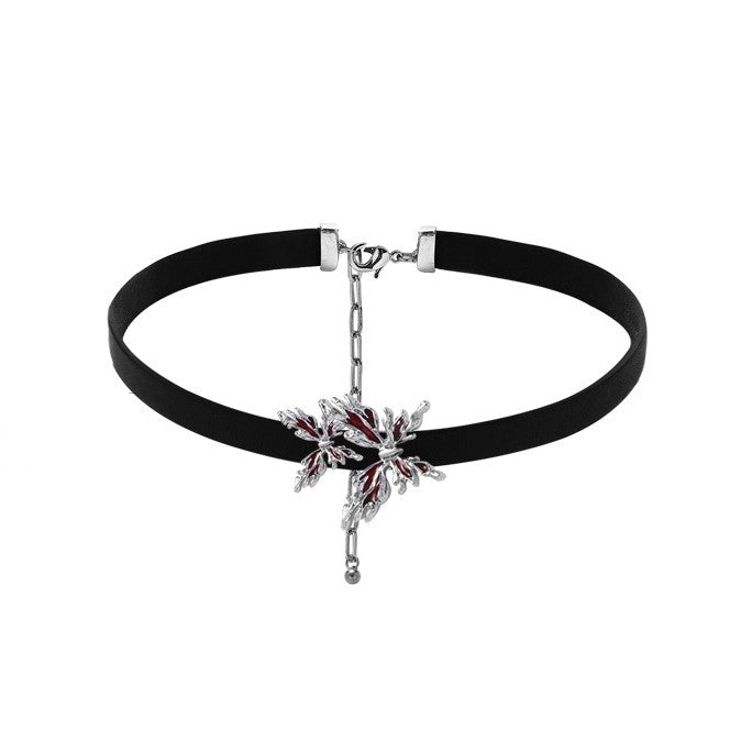 Red Butterfly Premium Choker for Halloween Gift Daily