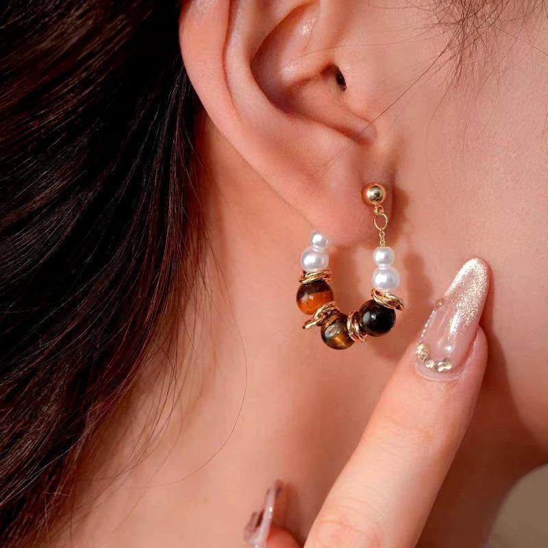 14K Gold-Plated Bead Tassel Earrings